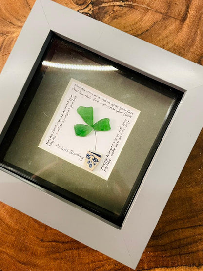 Irish Blessing Shamrock Shadow Box Wall Art