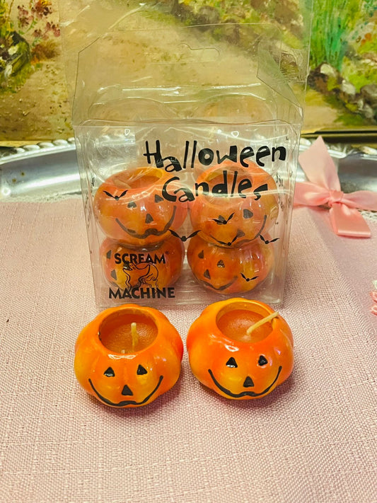 6Pcs Halloween Pumpkin Tealight Candles –  Decor for Halloween Parties & Home