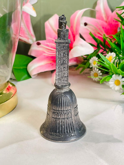 Silver-Tone Architectural Souvenir Bell – 12 cm