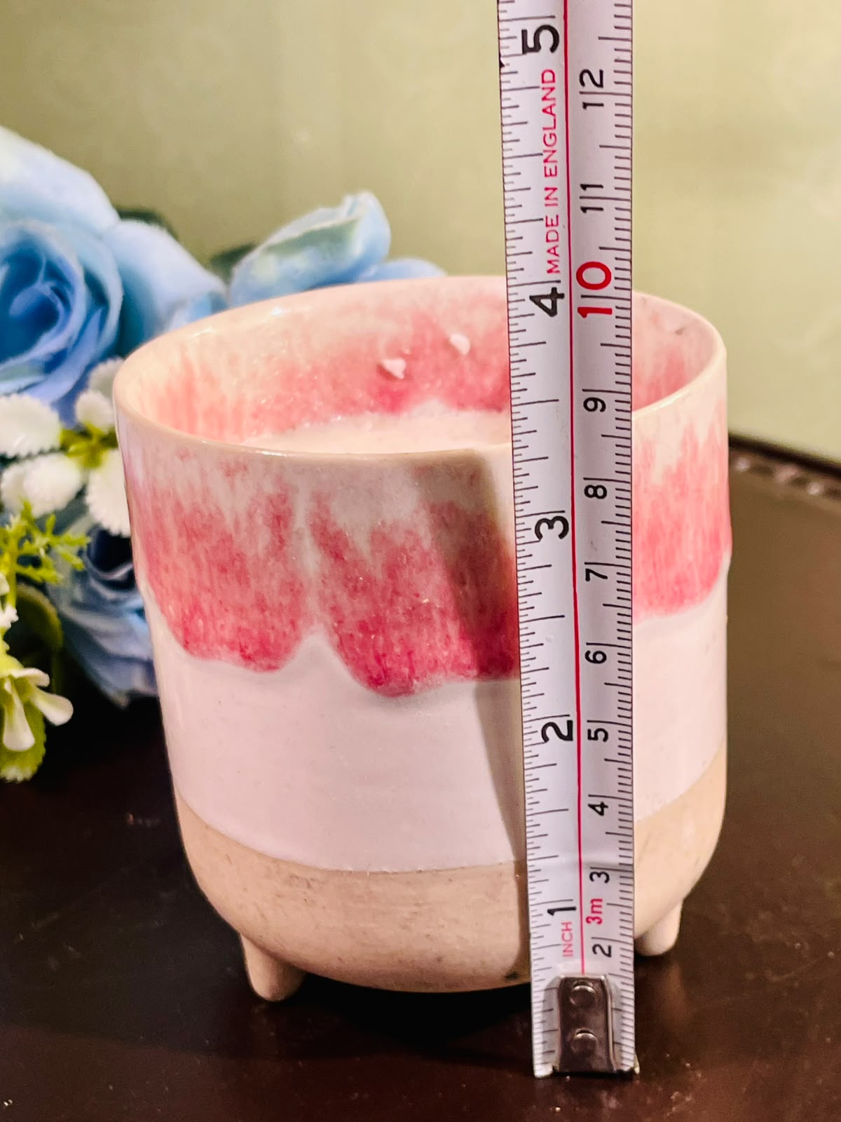 Pink Ombre Ceramic Scented Candle – 10cm