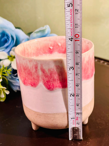 Pink Ombre Ceramic Scented Candle – 10cm