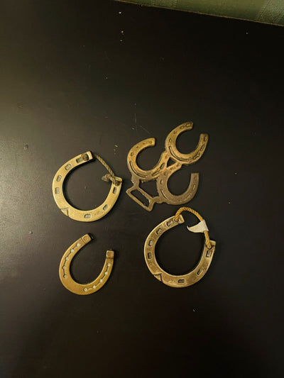 Vintage Brass Horseshoe Wall Decor Set – Lucky Equestrian Accent