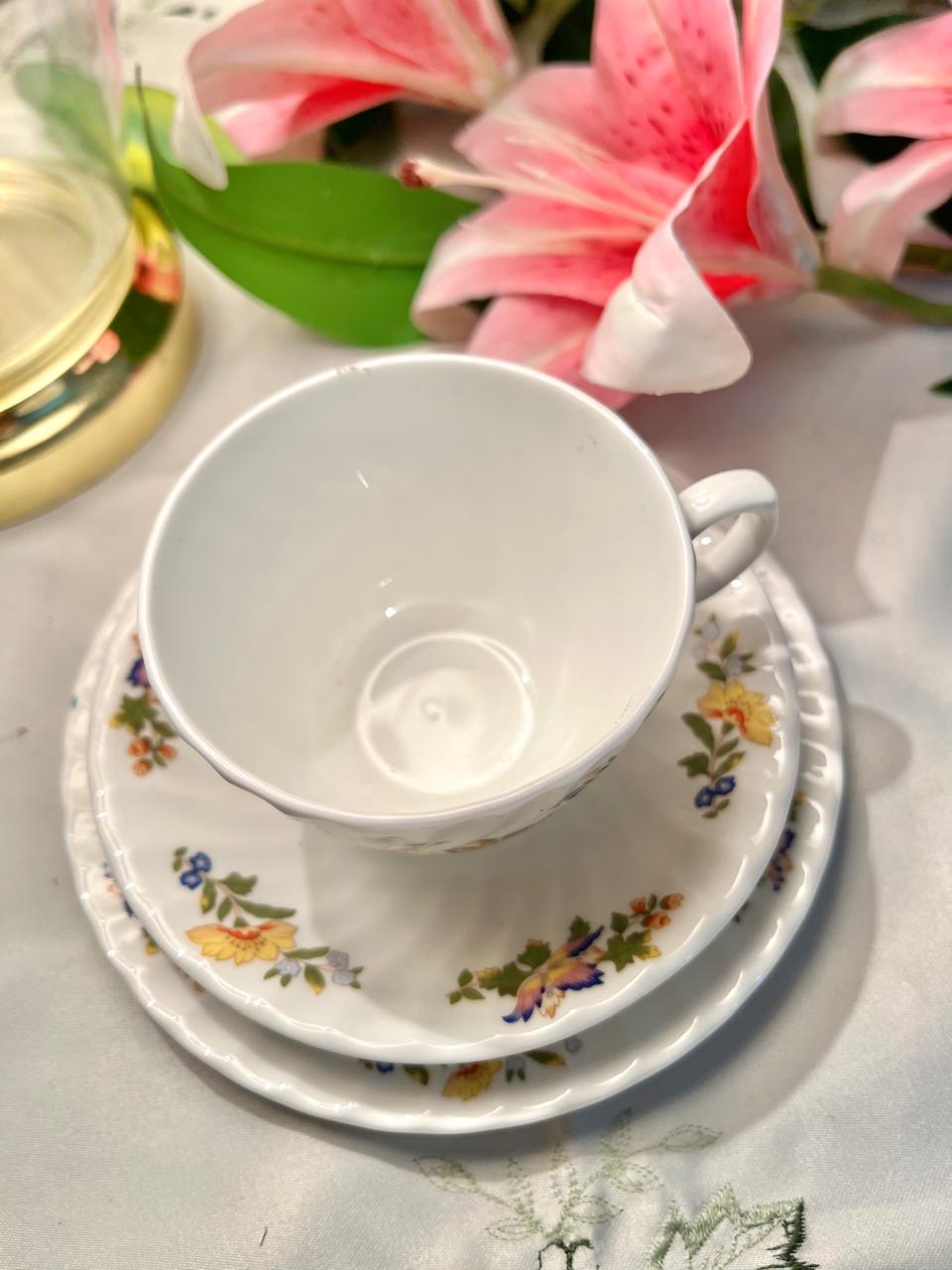 Aynsley Cottage Garden Fine Bone China Trio Set 3 Piece