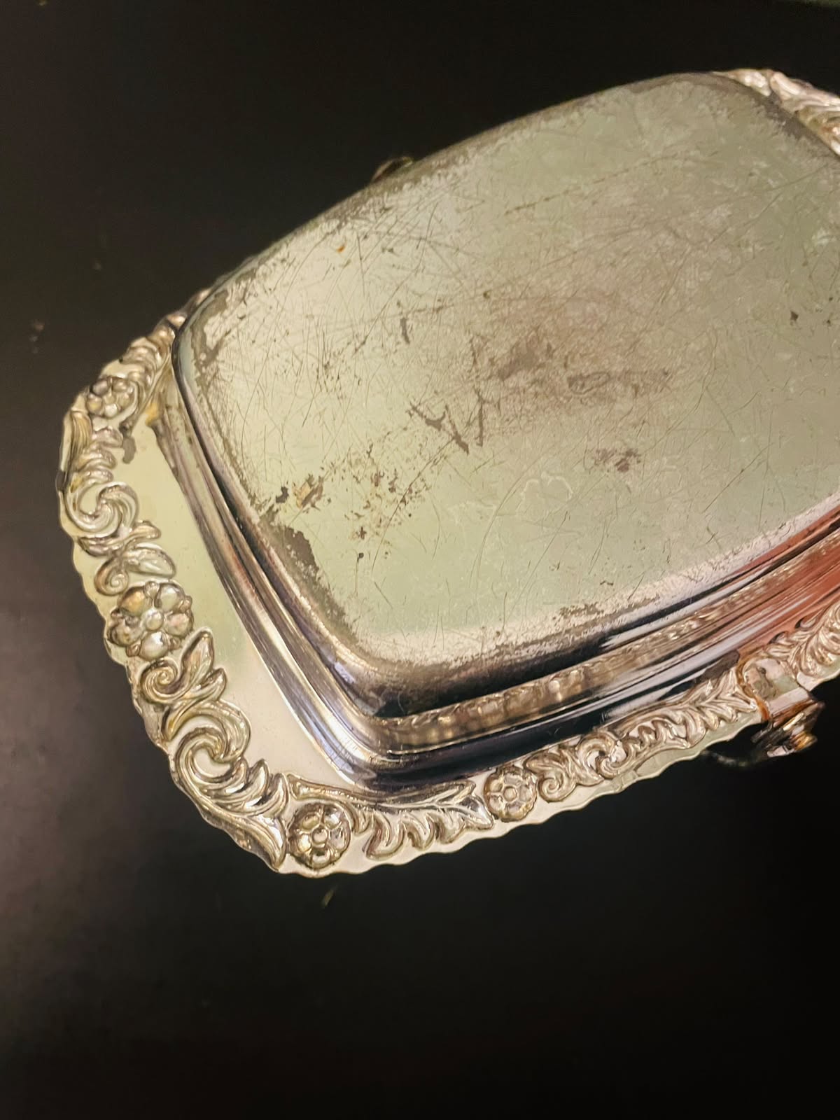 Vintage Silver Plated Handled Serving Tray