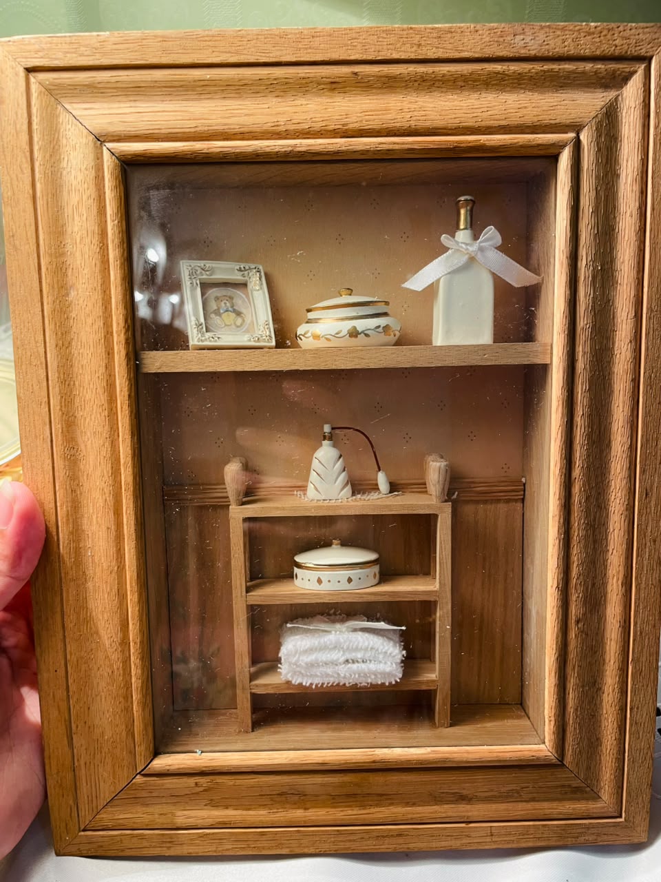 Wooden Shadow Box Display Frame Approx. 28 cm