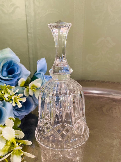 Vintage Cut Crystal Bell 13 cm Faceted Design