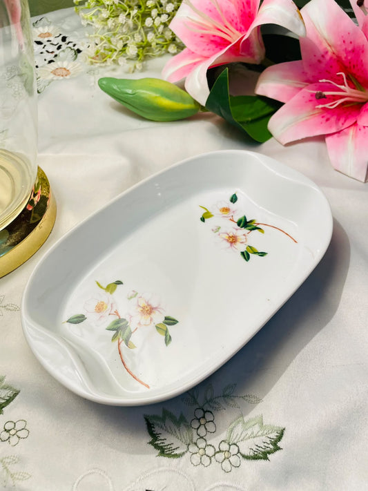 JA’s Influence Floral Divided Serving Dish 8.5"