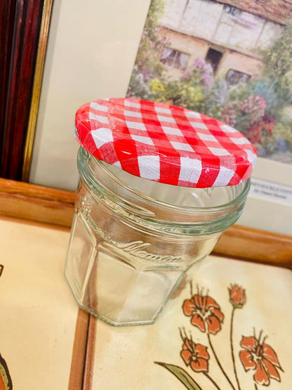 Vintage Airtight Glass Jar, Jam Jars, Storage Jar – Red Gingham Lids
