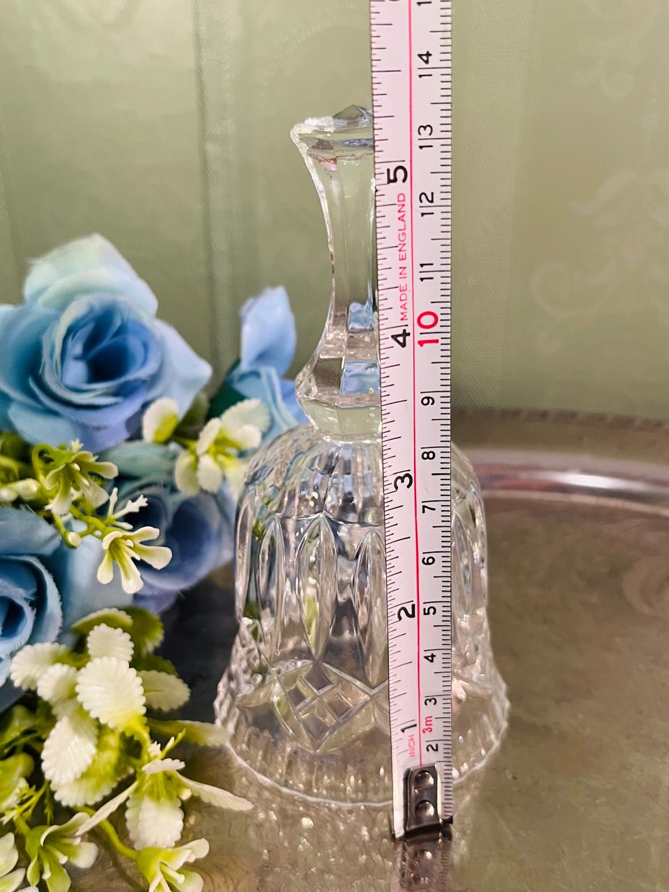 Vintage Cut Crystal Bell 13 cm Faceted Design
