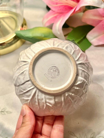 Bordallo Pinheiro White Leaf Bowl – Approx. 5 Inch