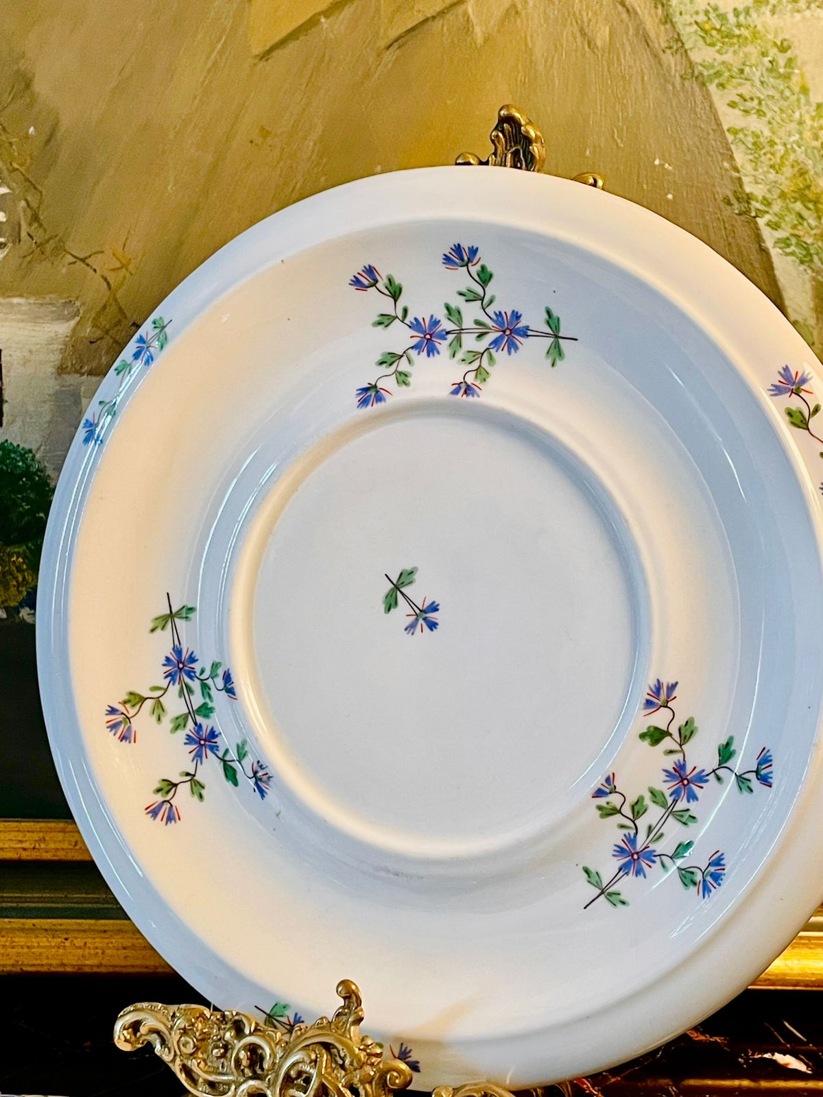 Vintage English Ceramic Coasters with Blue Wildflower Design – Teapot & Mug Mats