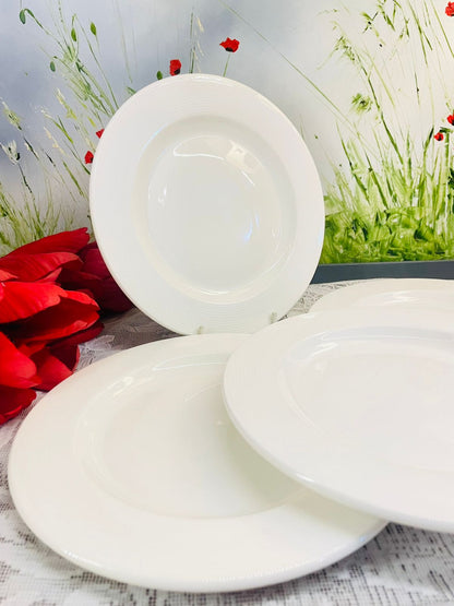 Dudson Fine China White Medium Plates Set