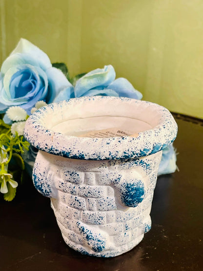 Rustic Distressed Planter Style Scented Candle – 10cm
