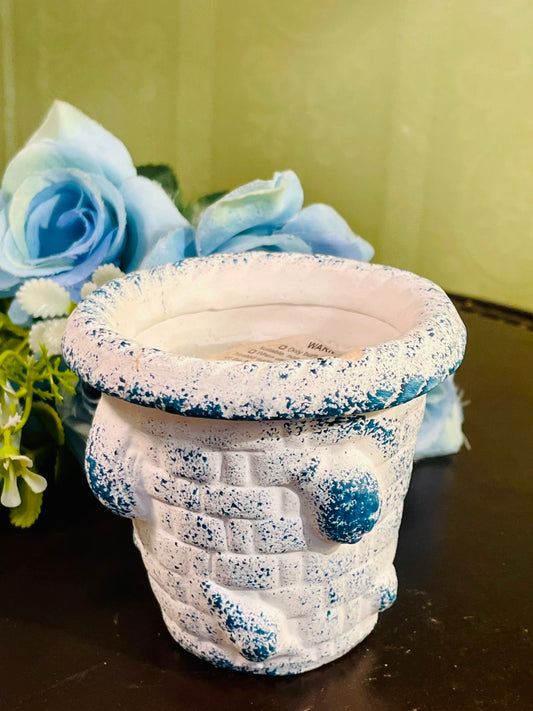 Rustic Distressed Planter Style Scented Candle – 10cm