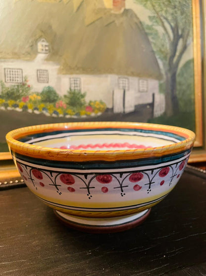 Vintage Hand painted Italian Hand Painted Jug & Bowl