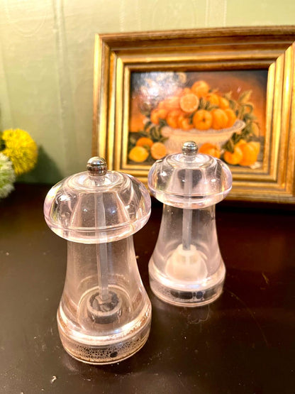 Vintage Acrylic Salt & Pepper Grinder Set 5 Inch – Set of 2