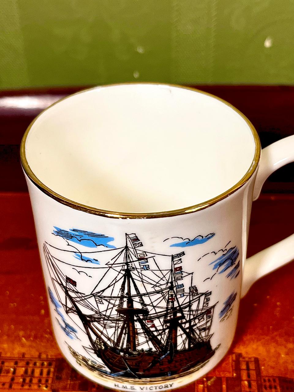 Susan Clough Designs Fine English China Tall Ship Mug – 4"