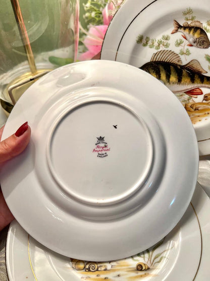 Royal Imperial Fish Design Fine Bone China Plates – 3 Piece Set
