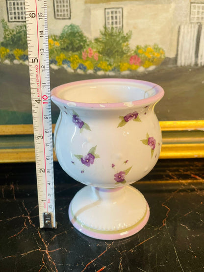 “Enlightenments” Floral Ceramic Vase with scented candle– Lavender Blossom