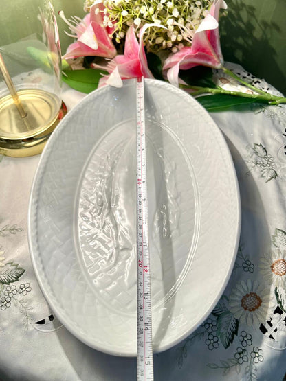 Gourmet Oven China White Oval Oven-Safe Serving Dish 38cm