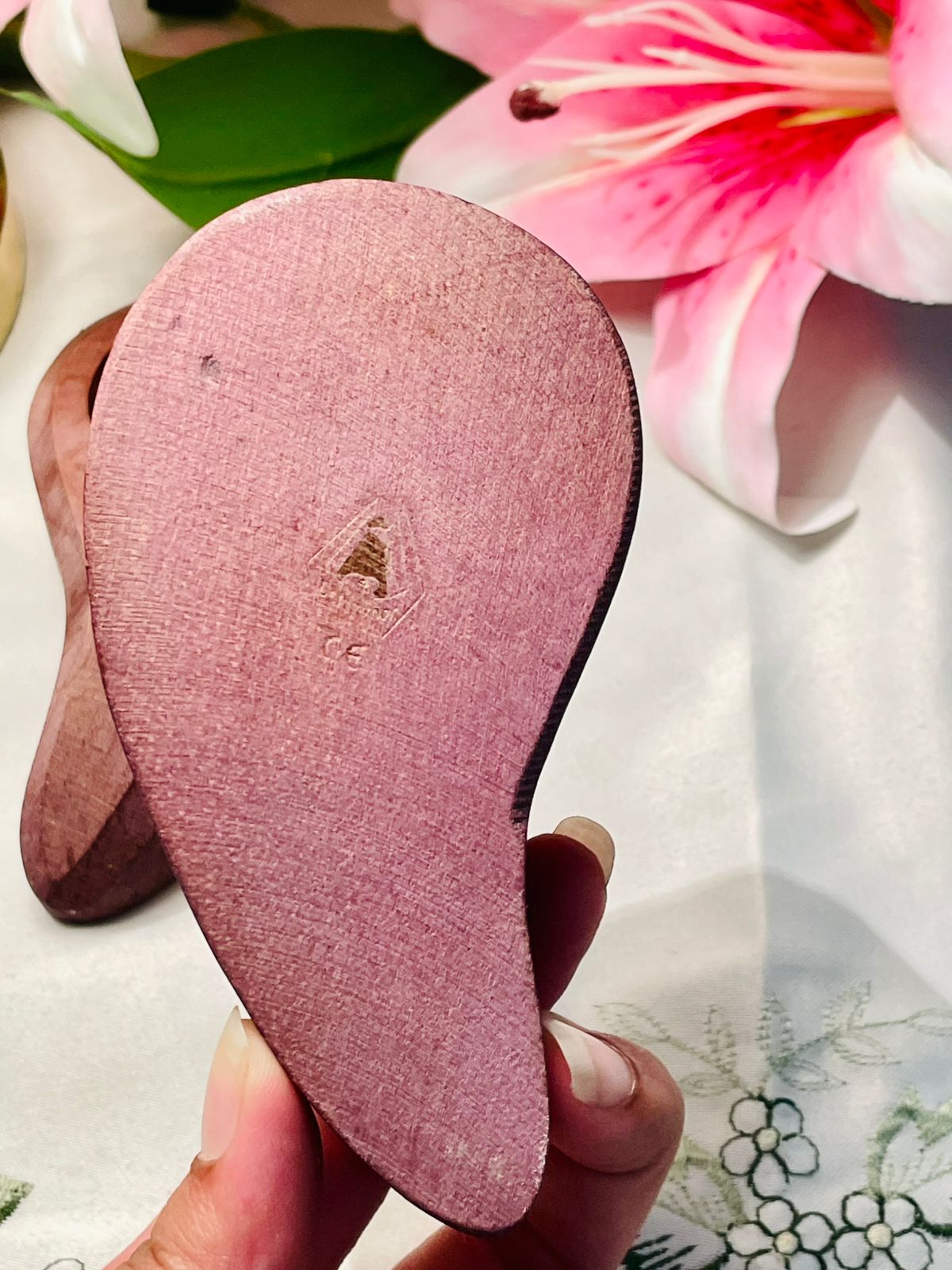Vintage Wooden Shoe-Shaped Candle Holders 2-Piece Set Approx. 12 cm