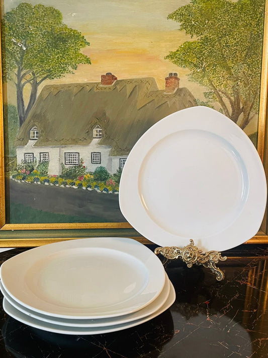 thomasrosenthal, germanporcelain, minimalisttableware, whiteservingplates, modernvintage, sunsetkitchen, germanmade, tablescapeinspo, timelessdecor, collectibledinnerware, europeanporcelain, midcenturydesign, elegantdining, cottagecorekitchen