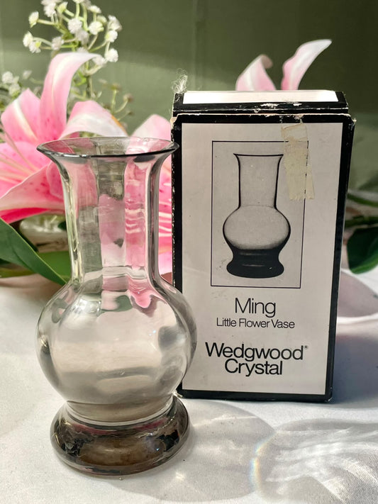Wedgwood Crystal Ming Flower Vase – Approx. 11.5 cm