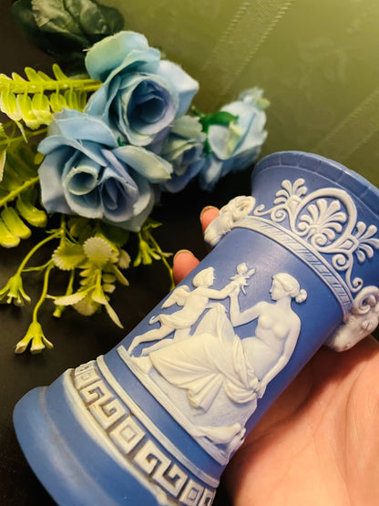 RARE FIND Wedgwood Style Blue Jasperware Vase