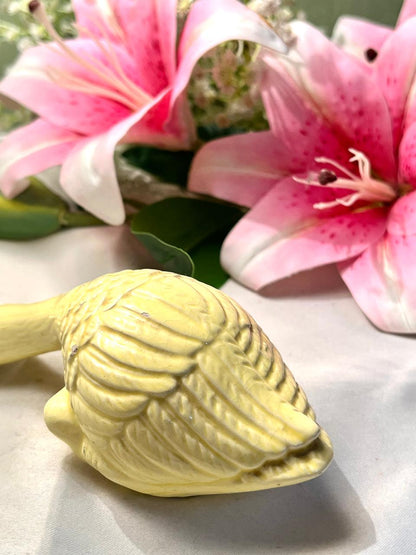 Vintage Yellow Ceramic Bird Figurine Approx. 15 cm Long