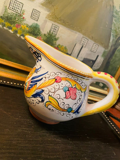 Vintage Hand painted Italian Hand Painted Jug & Bowl