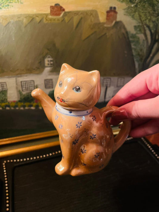 Cat Miniature Teapot, Kettle, Ceramic, Home Decor
