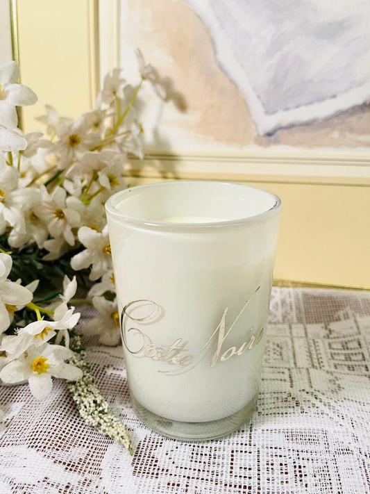 Vintage Glass Scented Candle “Côte Noir” | Elegant Home Decor