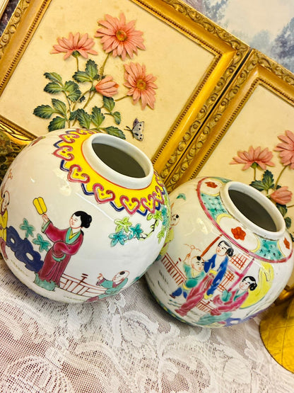 Vintage Porcelain Oriental Vases Pair (3200 each)