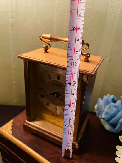 Vintage Brass Carriage Mantel Clock