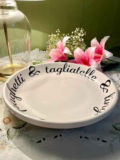 Extra Large White Pasta Serving Bowl 32 cm