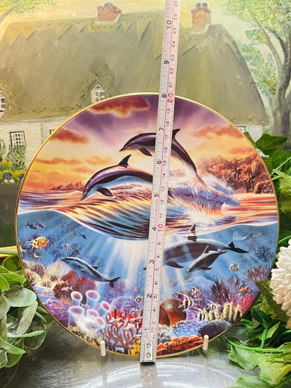 Royal Worcester Dance of the Dolphin Wall Plate – Ocean Collector Art