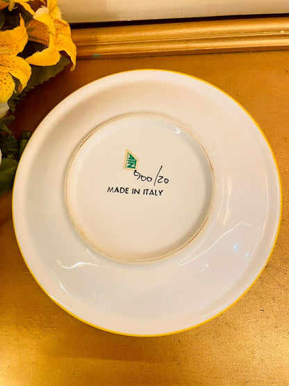 Vintage Italian Sun Face Plate Hand Painted Ceramic