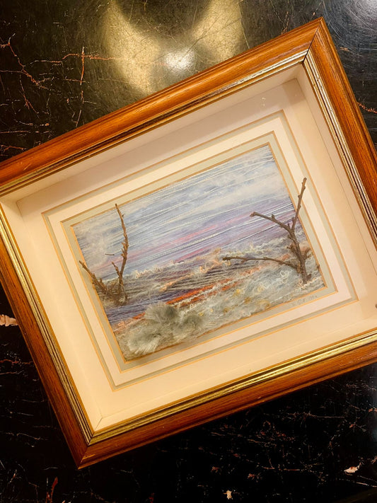 Vintage Landscape Art Frame – Textured Nature Wall Decor