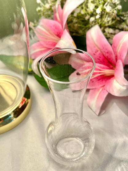 Vintage Clear Crystal Swirl Vase – Approx. 6.3 Inch