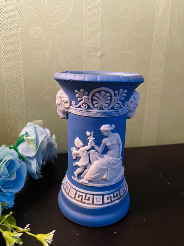 RARE FIND Wedgwood Style Blue Jasperware Vase