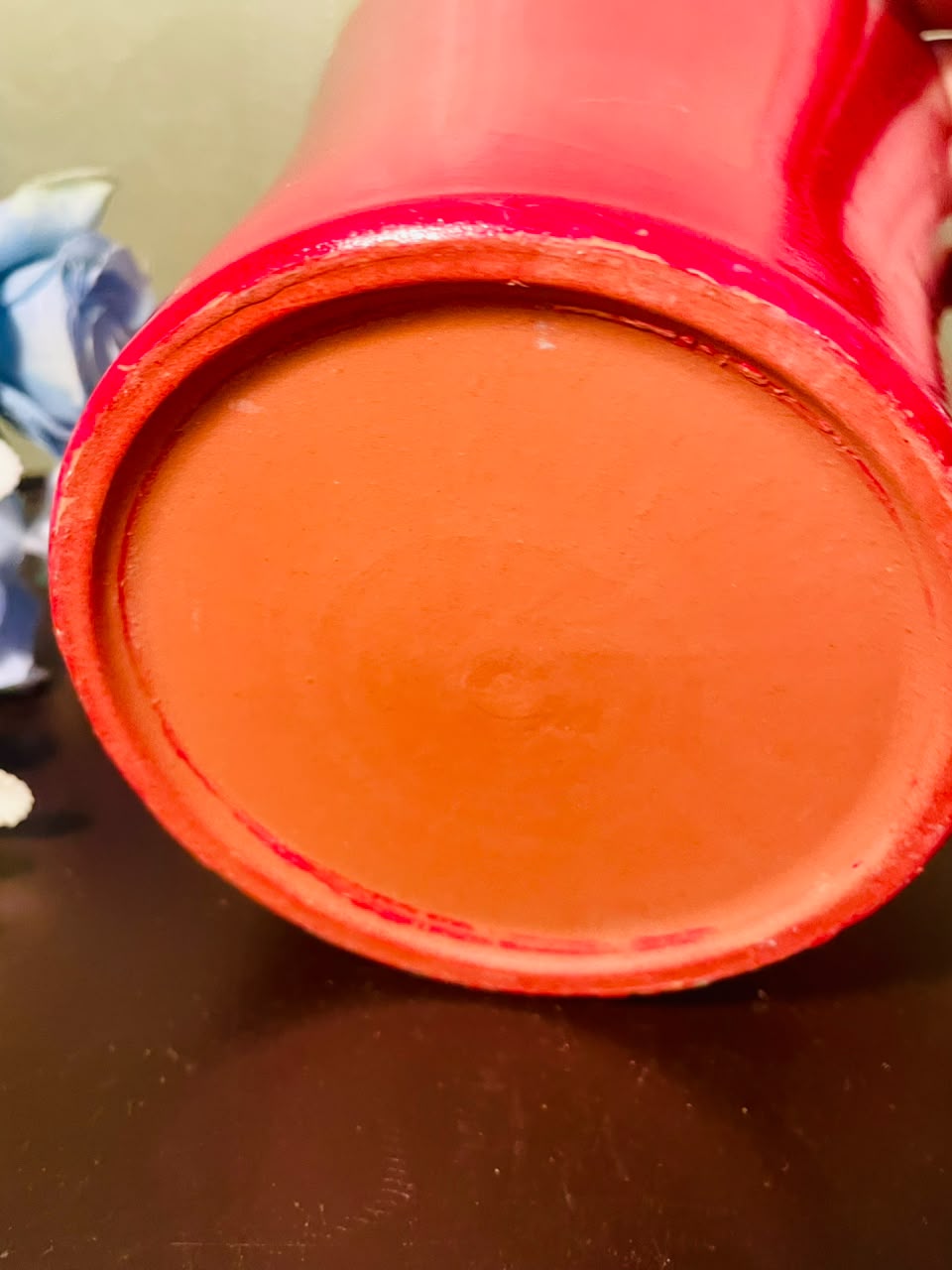 Red Ceramic Planter Pot – 7 Inch Decorative Plant Holder