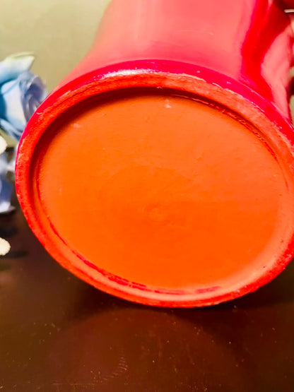 Red Ceramic Planter Pot – 7 Inch Decorative Plant Holder