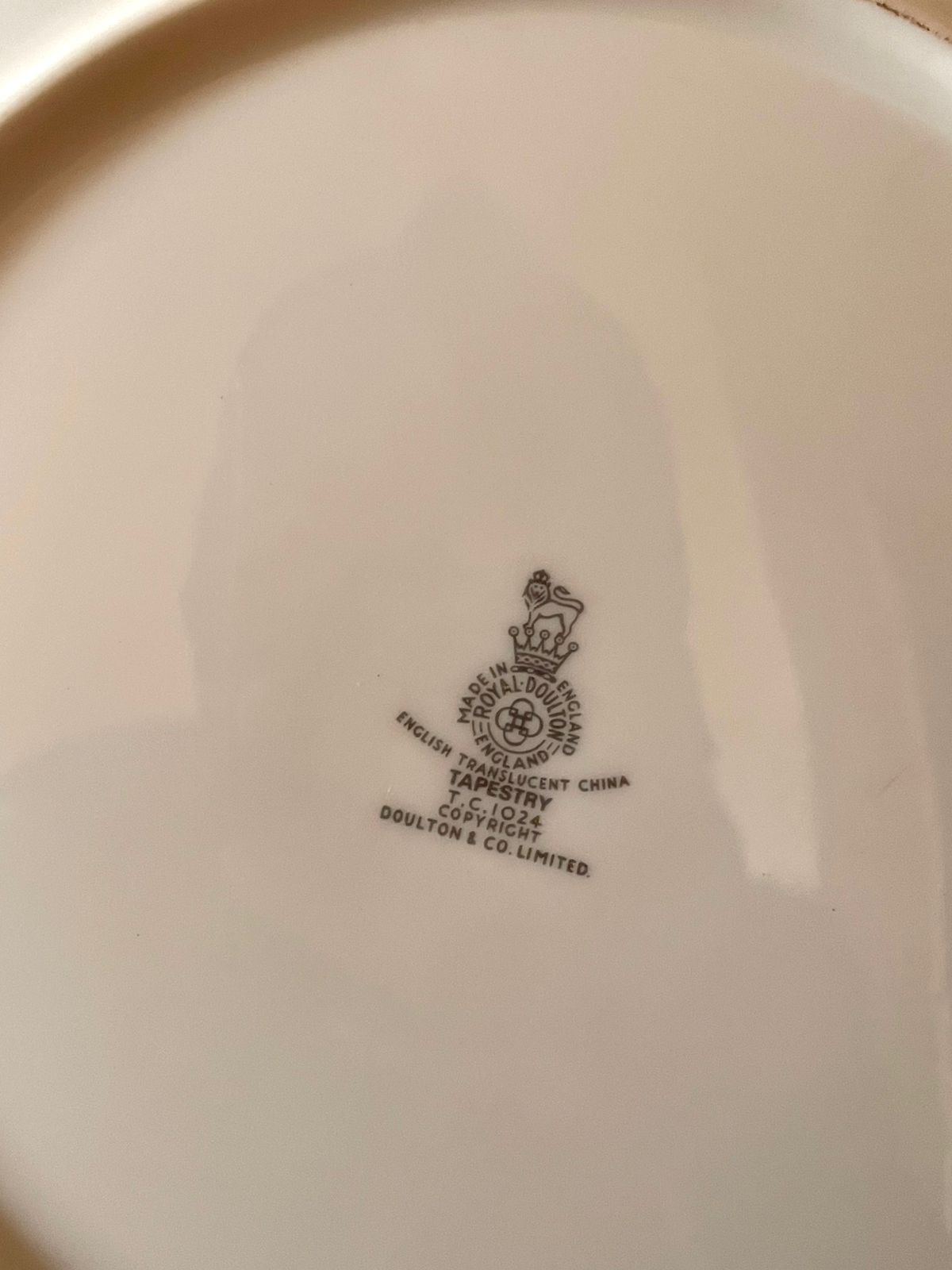 Royal Doulton “Tapestry” Translucent China Cake Plate – England