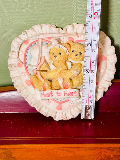 Cherished Teddies Heart to Heart Wall Plaque 10 Inch