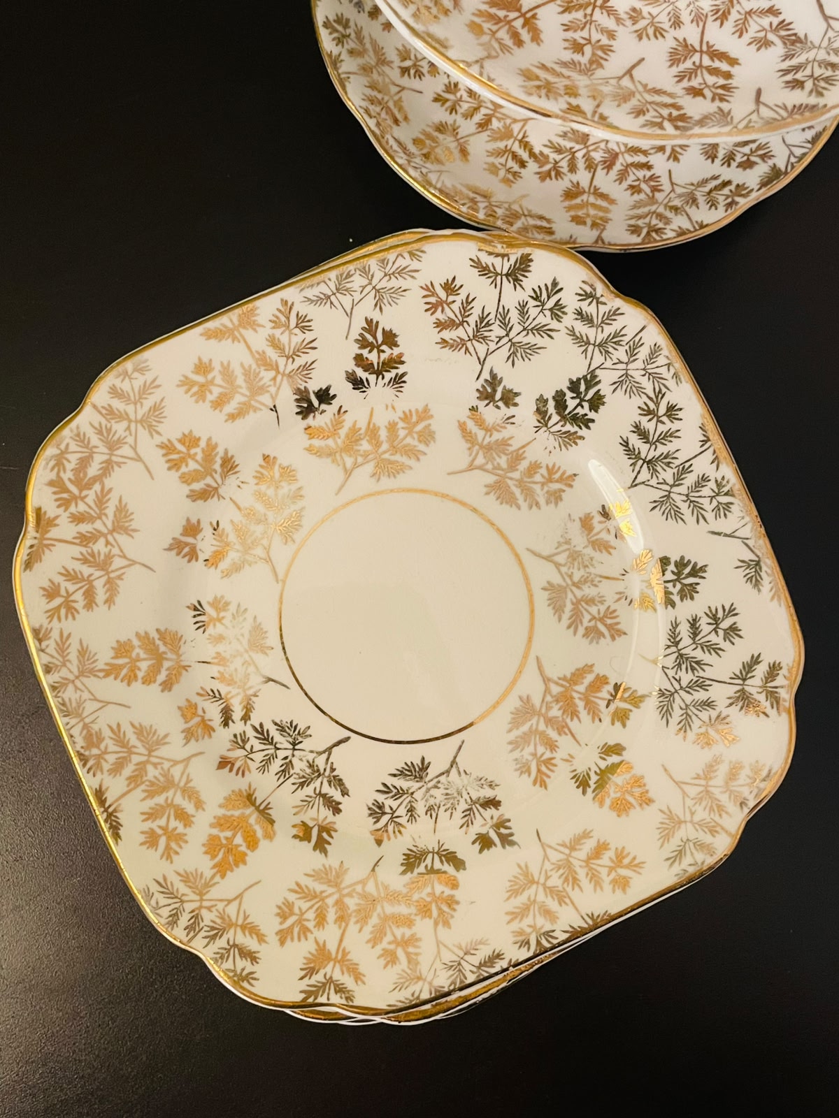 Royal Doulton Gold Floral Tea Set – Cups, Saucers & Plates