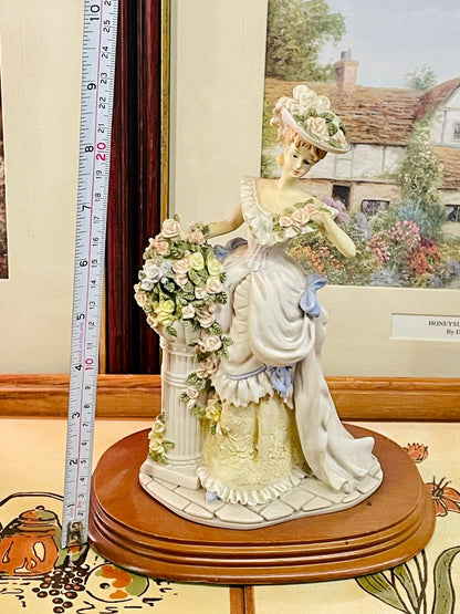 Leonardo Collection Constance Figurine – 11” Floral Victorian Lady