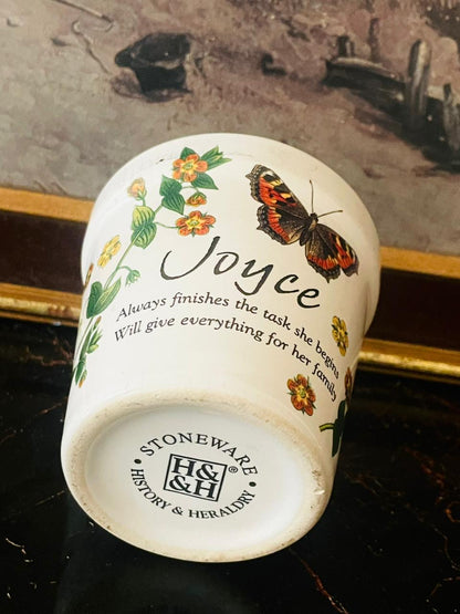 Vintage “Joyce” Stoneware Candle Pot – History & Heraldry England