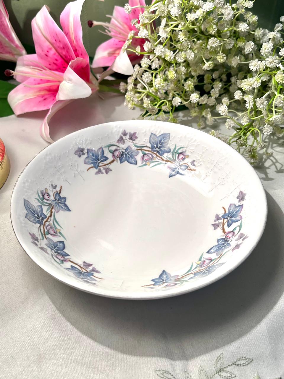 Royal Kent Trent Side Plate Blue Ivy Bone China 7 Inch