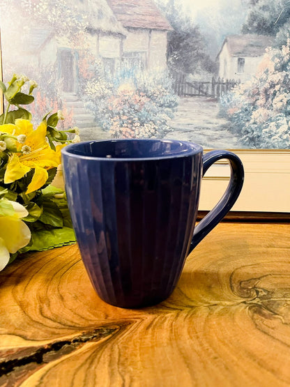 Ribbed Ceramic Coffee Mug Assorted Colors Modern Tea Cup