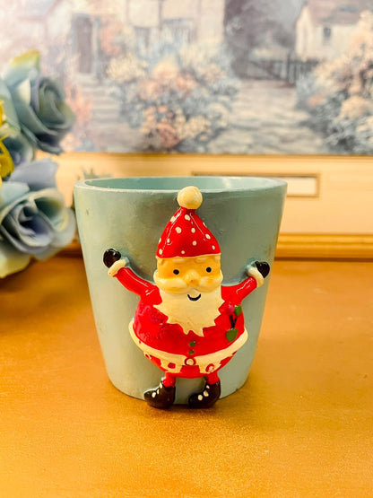 Vintage Santa Claus Ceramic Mini Planter Pot